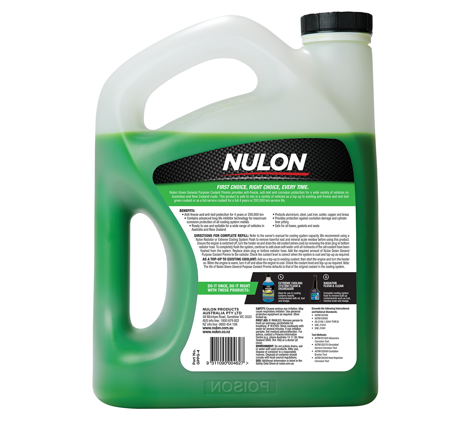 Green General Purpose Coolant Premix - Nulon