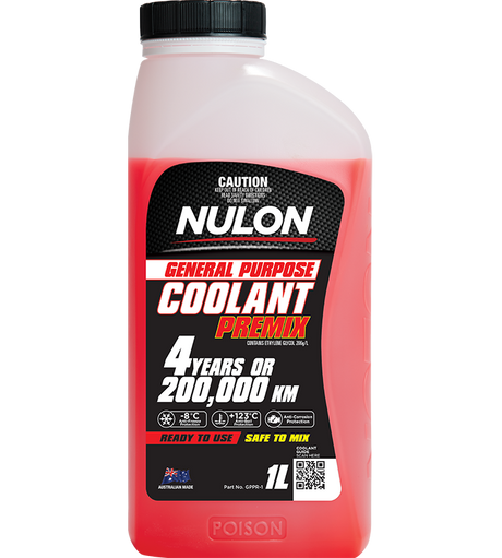 Red General Purpose Coolant Premix - Nulon 1L
