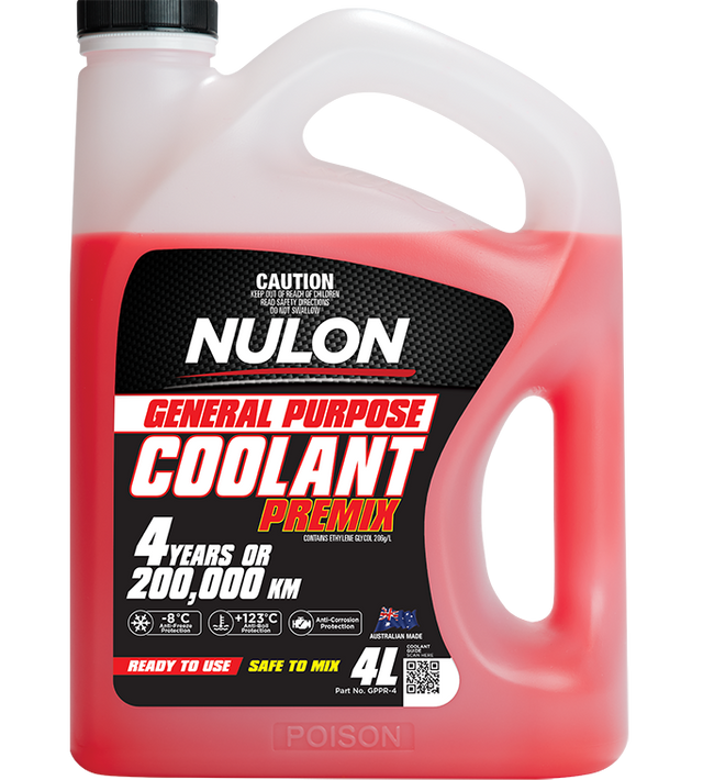 Red General Purpose Coolant Premix - Nulon 4L