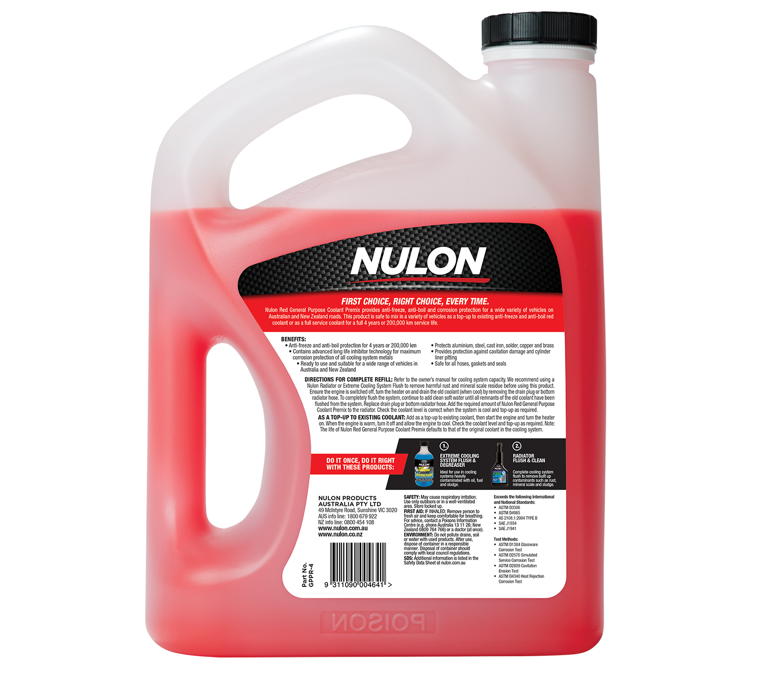 Red General Purpose Coolant Premix - Nulon