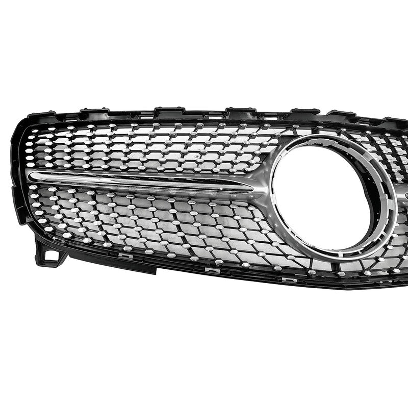 Diamond Chrome Mesh Grille Fit For Mercedes Benz A-Class 180 A200 A250 A45AMG GRILLE-BEN006 - Machter