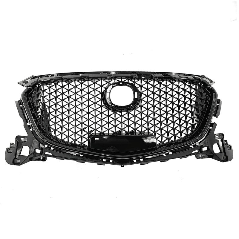 Black Front Bumper Grill Upper Grille Cover Fit For Mazda 3 Axela 2017-2018 GRILLE-MA001 - Machter