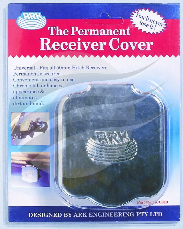 Chrome Hitch Receiver Cover With Chrome LID T/S 50mm Hitch - ARK