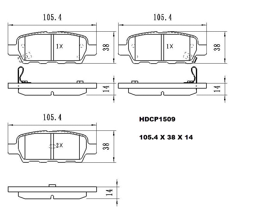 Heavy Duty HDCP1509 (DB1509) Ceramic Brake Pads - Premier Performance Auto Parts | Universal Auto Spares