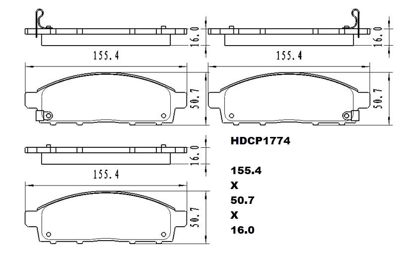 Heavy Duty HDCP1774 (DB1774) Ceramic Brake Pads - Premier Performance Auto Parts | Universal Auto Spares