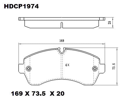 Ceramic DB1974 Brake Pads Heavy Duty DB1974 HDCP1974 - Premier Performance Auto Parts | Universal Auto Spares