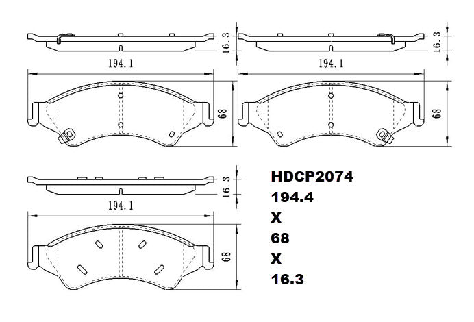 Heavy Duty HDCP2074 (DB2074) Ceramic Brake Pads – Premier Performance Auto Parts