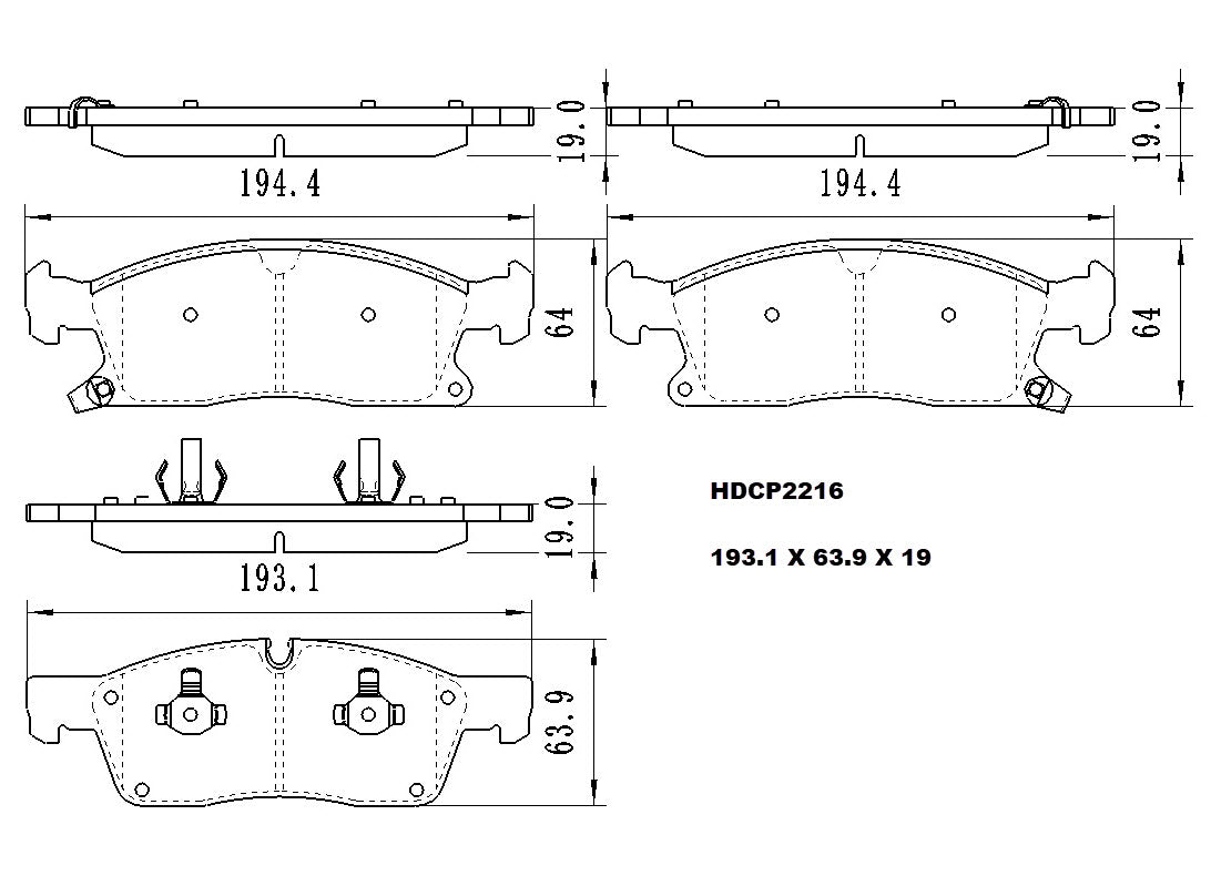 Heavy Duty HDCP2216 (DB2216) Ceramic Brake Pads – Premier Performance Auto Parts