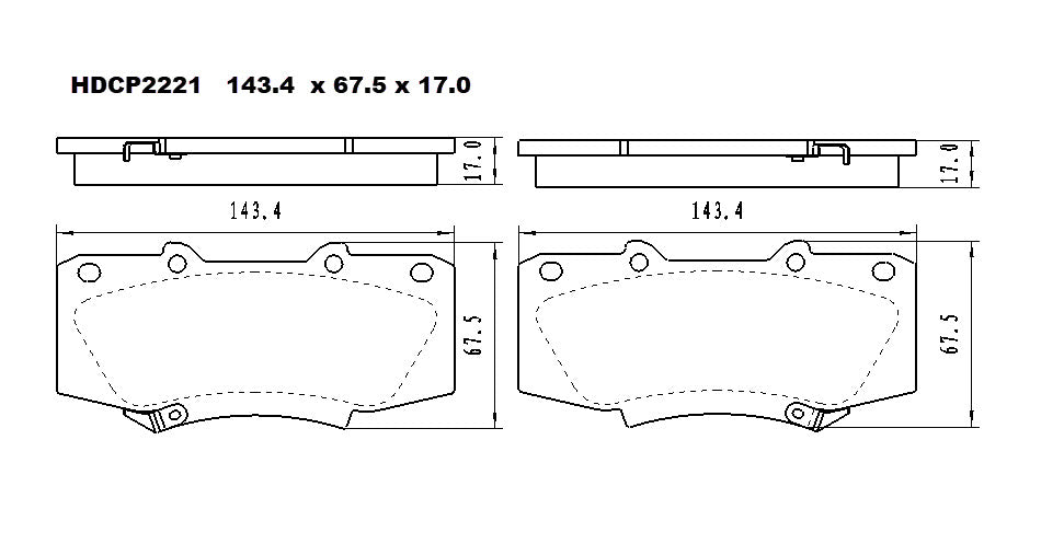 Heavy Duty HDCP2221 (DB2221) Ceramic Brake Pads – Premier Performance Auto Parts