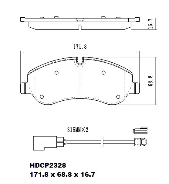 Heavy Duty HDCP2328 (DB2328) Ceramic Brake Pads – Premier Performance Auto Parts