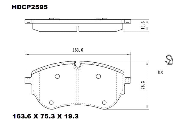 Ceramic DB2595 Brake Pads Heavy Duty DB2595 HDCP2595 - Premier Performance Auto Parts | Universal Auto Spares