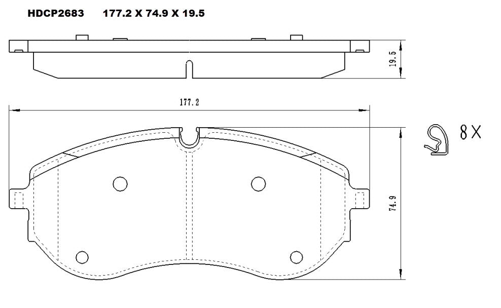 Ceramic DB2683 Brake Pads Heavy Duty DB2683 HDCP2683 - Premier Performance Auto Parts | Universal Auto Spares