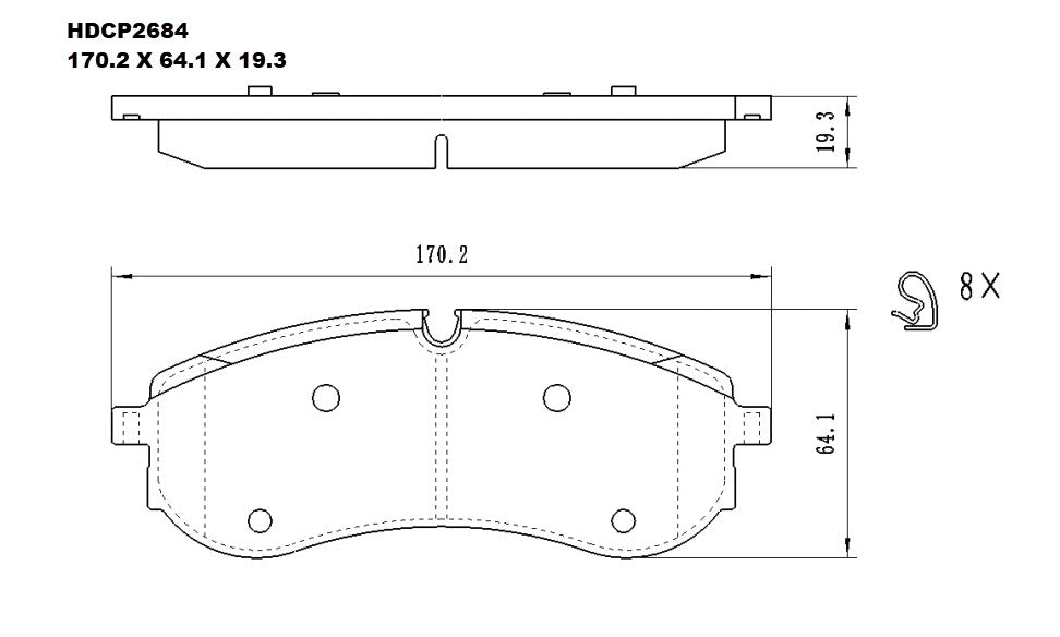Ceramic DB2684 Brake Pads Heavy Duty DB2684 HDCP2684 - Premier Performance Auto Parts | Universal Auto Spares