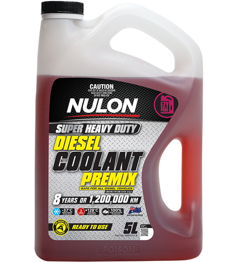 Super Heavy Duty Diesel Coolant Premix - Nulon 5L
