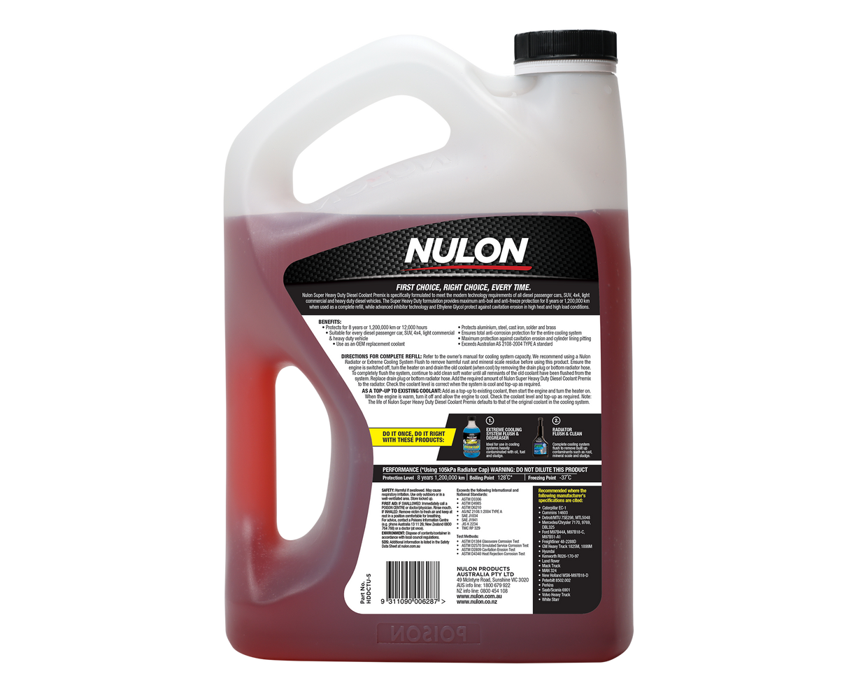 Super Heavy Duty Diesel Coolant Premix - Nulon