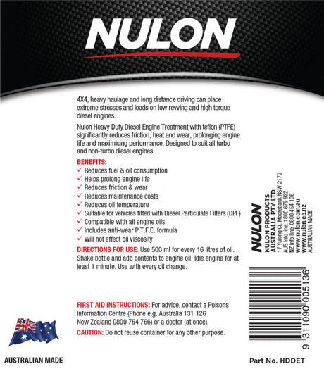 Pro-Strength Heavy Duty Diesel Engine Treatment 500ml - Nulon | Universal Auto Spares