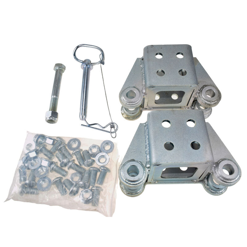 1 x Set Of Fold Away Hinge Kit Zinc Plated Suit For 3x3 Trailer Tongue HINGE-3X3 - Machter