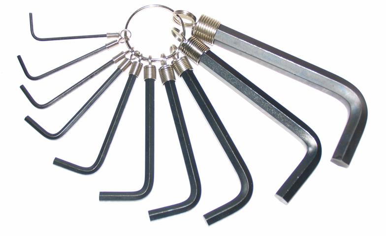 Hex Key Ring Set 10 Piece Metric 1-10mm - Tool King