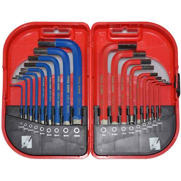 Combination Hex Key Set 18 Piece Metric & SAE - Tool King | Universal Auto Spares