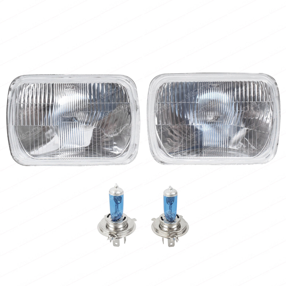 7 x 5 Inches Headlight H4 Upgrade Kit Fit For Hilux 83-05 Hi Watt Globes 1 Pair HL-001S - Machter