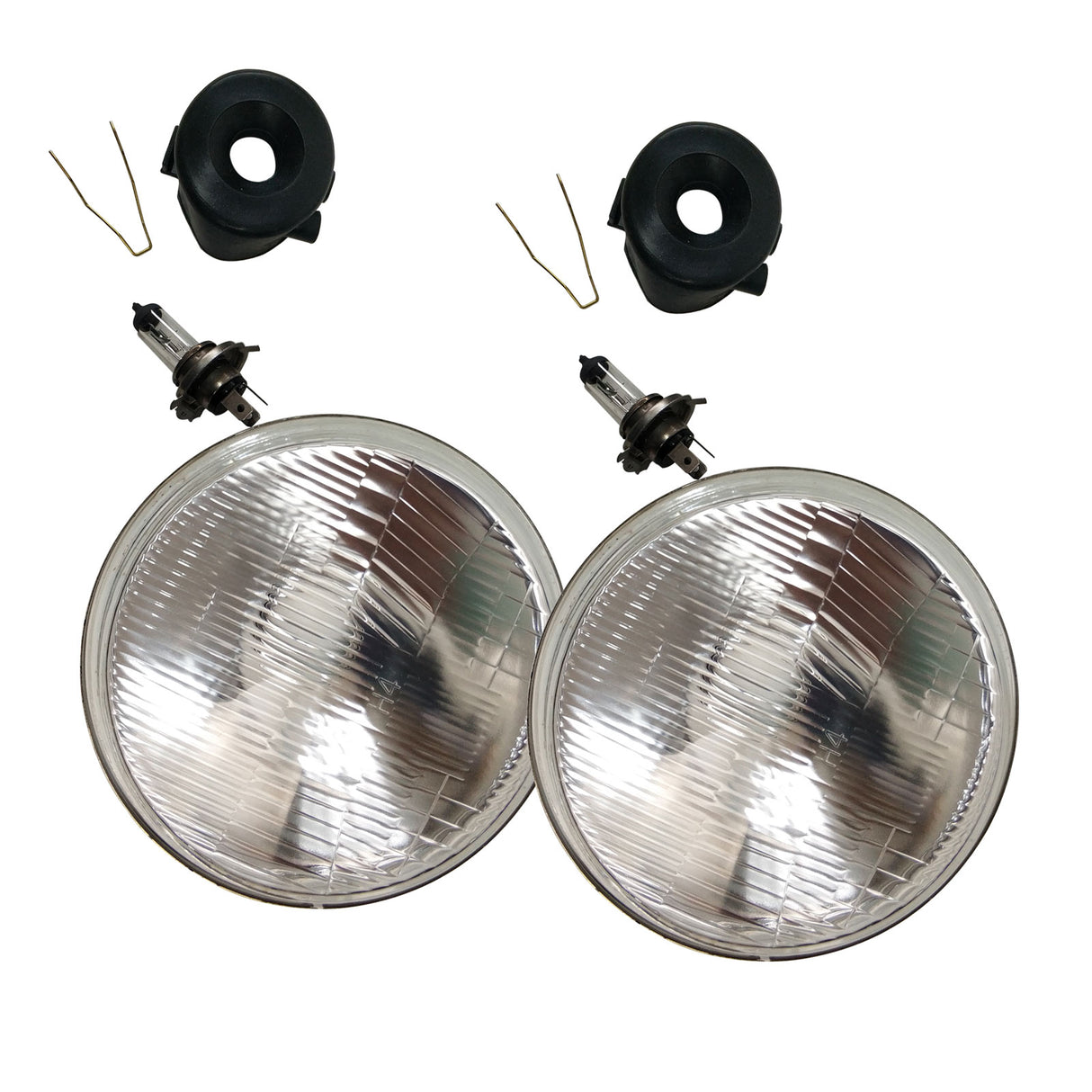 Headlight Kit Semi Sealed Headlamps with Super Bright H4 60W 7" Round 178mm HL-002S - Machter