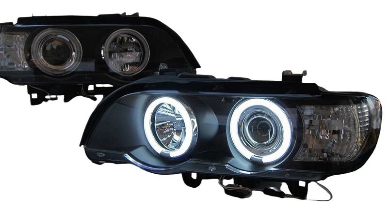 CCFL Angel-Eyes Projector Head Lights Fit For BMW X5 E53 PRE LCI 2000-2003 HL-BMW021LS - Machter