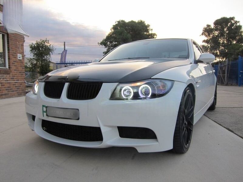 Black CCFL Angle Eye Projector Headlight Fit For BMW E90 Sedan 2005-2008 HL-BMW025LS - Machter