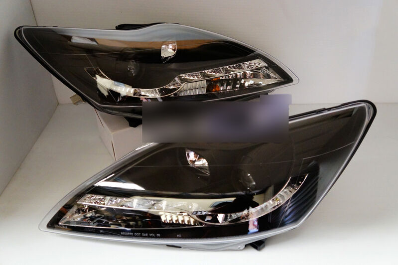 Black LED Projector Headlights Fit For Ford Focus XR5 Hatch 2008-2011 HL-FD023LS - Machter