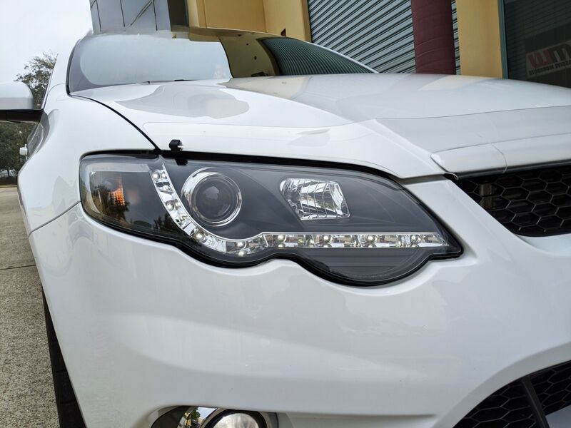 Black LED DRL Headlights Fit For Ford Falcon FG Sedan FPV XR6 XR8 2007-2014 HL-FD026LS - Machter