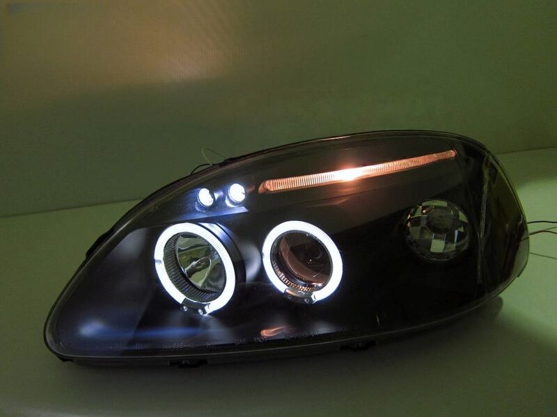 Black LED Angle Eye Projector Headlights Fit For HONDA Civic EK VTI 1996-1998 HL-HD027LS - Machter