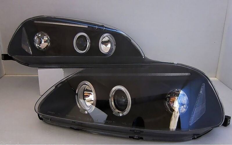 Black LED Angle Eye Projector Headlights Fit For HONDA Civic EK VTI 1996-1998 HL-HD027LS - Machter