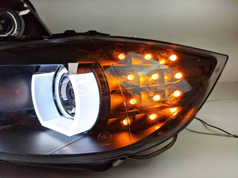 Black 3D DRL Projector LED Signal Headlights Fit For BMW 3-Series E91 E90 Sedan 2009-2012 HL-HD031LS - Machter
