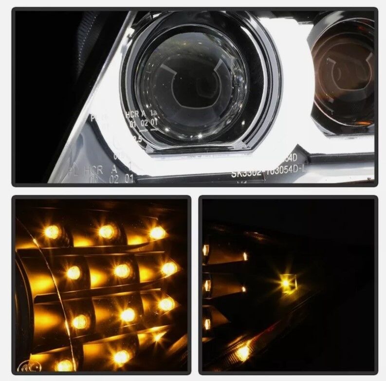 Black 3D DRL Projector LED Signal Headlights Fit For BMW 3-Series E91 E90 Sedan 2009-2012 HL-HD031LS - Machter