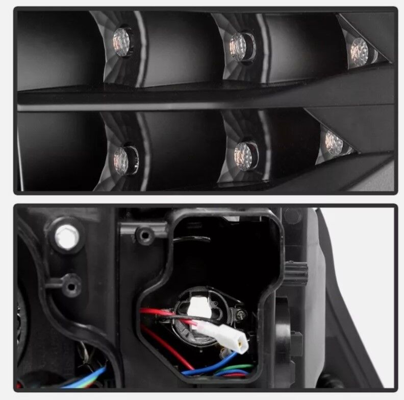 Black 3D DRL Projector LED Signal Headlights Fit For BMW 3-Series E91 E90 Sedan 2009-2012 HL-HD031LS - Machter