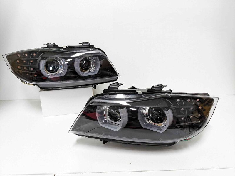 Black 3D DRL Projector LED Signal Headlights Fit For BMW 3-Series E91 E90 Sedan 2009-2012 HL-HD031LS - Machter