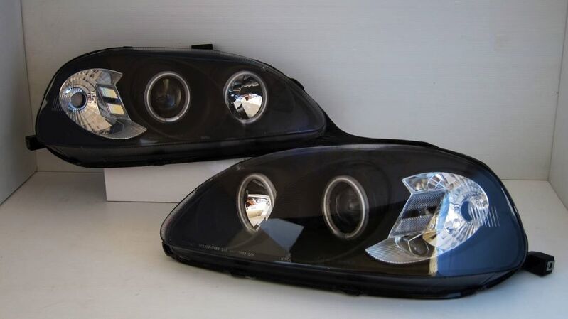 Black CCFL Angle Eye Projector Headlights Fit For Honda CIVIC EK VTIR VTIS 1999-2000 HL-HD032LS - Machter