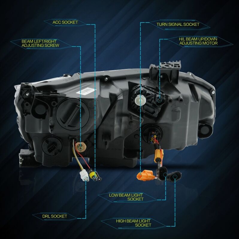 Full LED Projector Headlights Sequential DRL Fit For Honda Civic Type R FK7 FK8 2016-2021 HL-HD035LS - Machter