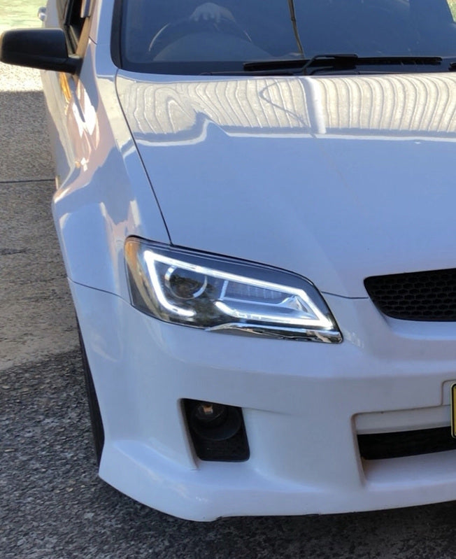 LED Headlights Sequential Blinker Fit For Holden VE Commodore Series 1&2 With HID Xenon Globes HL-HLN002LED - Machter