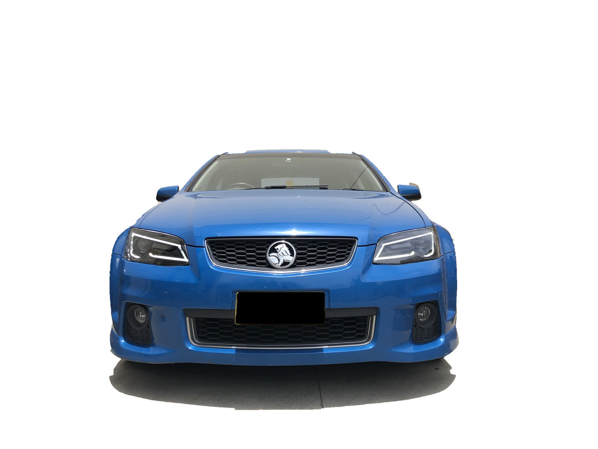Black LED Headlights Sequential Blinker Fit For Holden VE Commodore Series 1 & 2 Without Globe HL-HLN004 - Machter