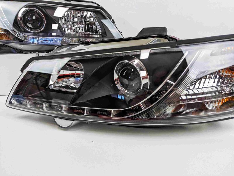 Black DRL LED Projector Head Lights Fit For Holden Commodore VY UTE 2002-2004 HL-HLN024LS - Machter