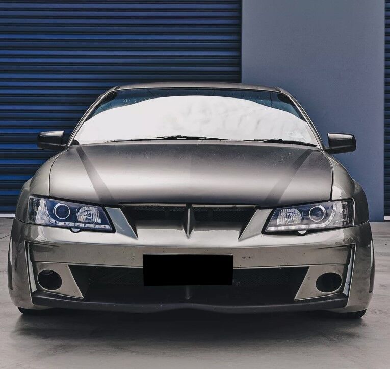 Black DRL LED Projector Head Lights Fit For Holden Commodore VY UTE 2002-2004 HL-HLN024LS - Machter
