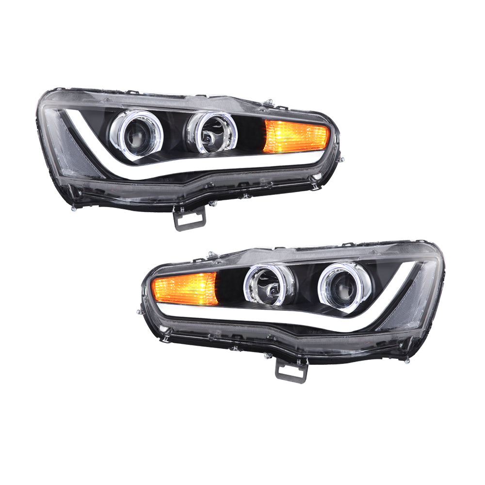 Smoke LED Dynamic Tail Lights Fit For Mitsubishi Lancer CJ EVO X VRX 2007-2018 TL-MB004LS - Machter