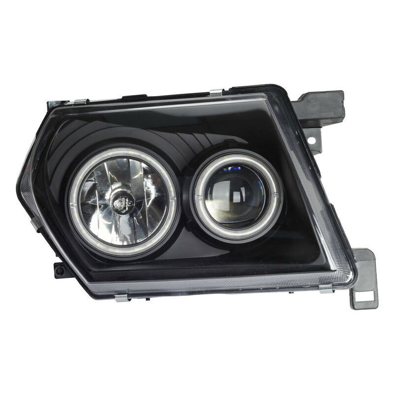 Pair Head Lights Lamps Black LED AngelEye Fit For Nissan Patrol GU 1-3 1997-2007 HL-NS003 - Machter