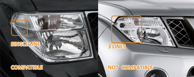 Black LED Angel-Eyes Head Light Fit For Nissan Navara D40 Pathfinder R51 2004-2011 HL-NS023LS - Machter