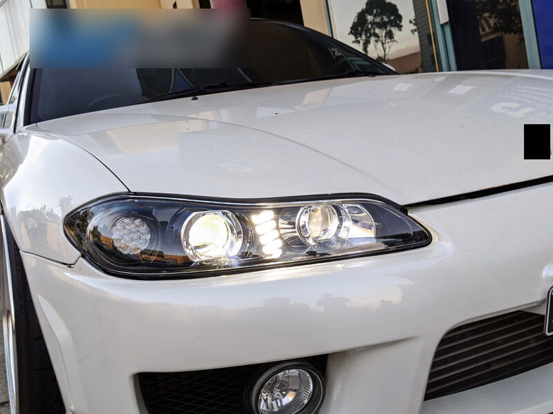 COPLUS Dual LED Projector Head Lights With LED Indicators Fit For Nissan 200SX S15 Silvia 1999-2002 HL-NS024LS - Machter