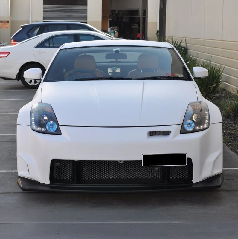 DRL LED Black Projector Headlights Fit For Nissan 350Z Z33 Fairlady Halogen Type 2003-2005 HL-NS033LS - Machter