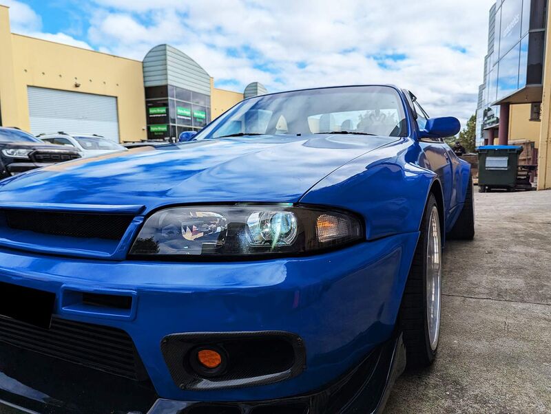 JDM Black OE Projector Headlights Fit For Nissan Skyline R33 GTR GTS25 GTS Series 1&3 HL-NS035LS - Machter