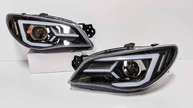 LED 3D Dynamic Blinker Projector Headlights Fit For Subaru Impreza WRX GD - Halogen Type 2005-2007 HL-SB003LS - Machter