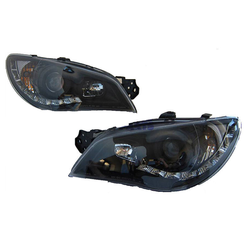 Black LED DRL Projector Headlights Fit For Subaru Impreza WRX STI RX GD 2005-2007 HL-SB010LS - Machter