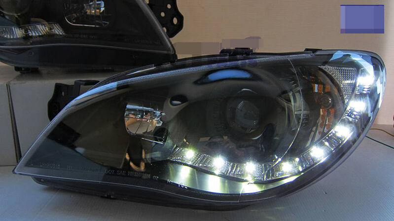 Black LED DRL Projector Headlights Fit For Subaru Impreza WRX STI RX GD 2005-2007 HL-SB010LS - Machter